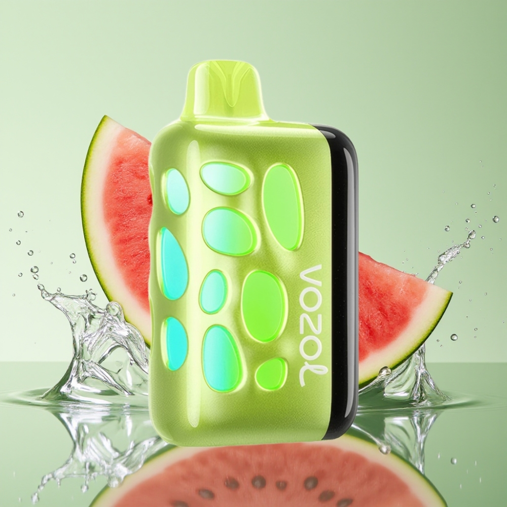 VOZOL RAVE 40000 Disposable Vape 270° Brilho Vibrante 80% Carga 20 Min Sabor Chiclete de Melancia