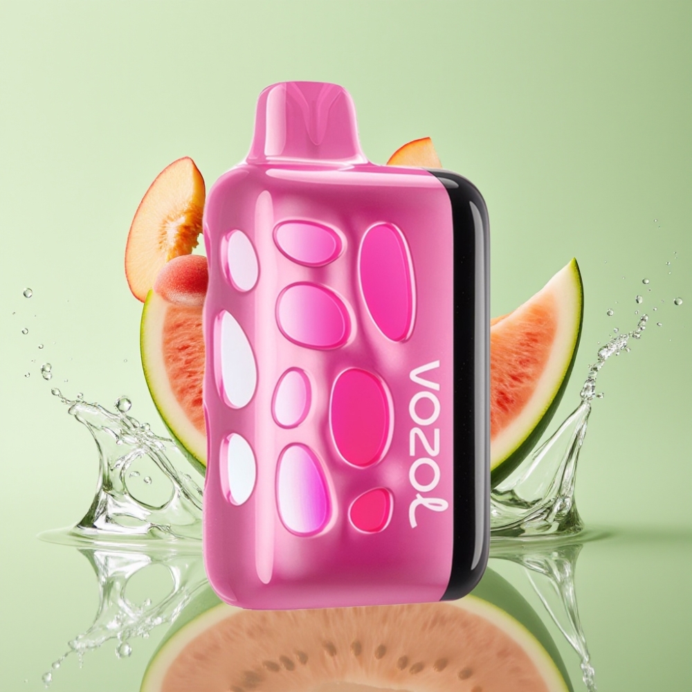 VOZOL RAVE 40000 Disposable Vape 270° Brilho Vibrante Modo Festa 80% Carga 20min MorangoMelãoPêssego