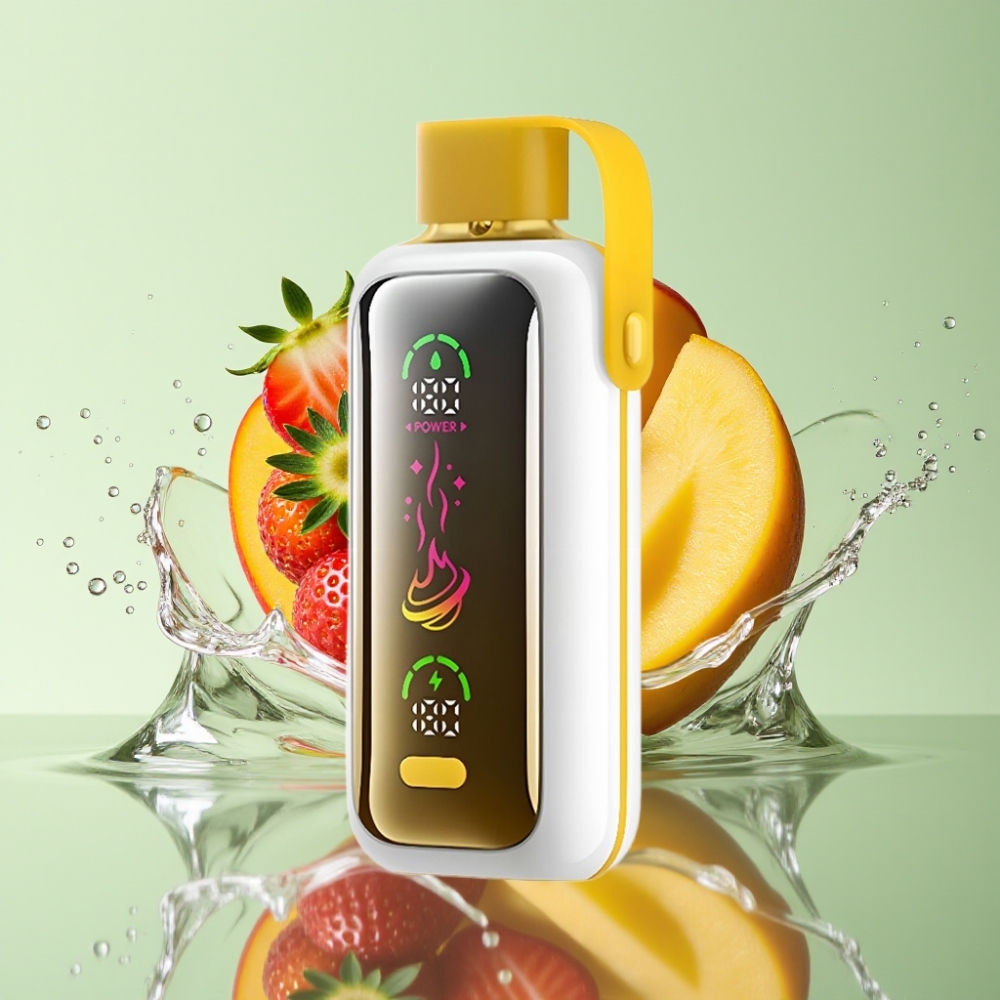 VOZOL Star 20000 Puffs Tela Espelho HD 2.2" Dual Mesh 650mAh Morango Manga