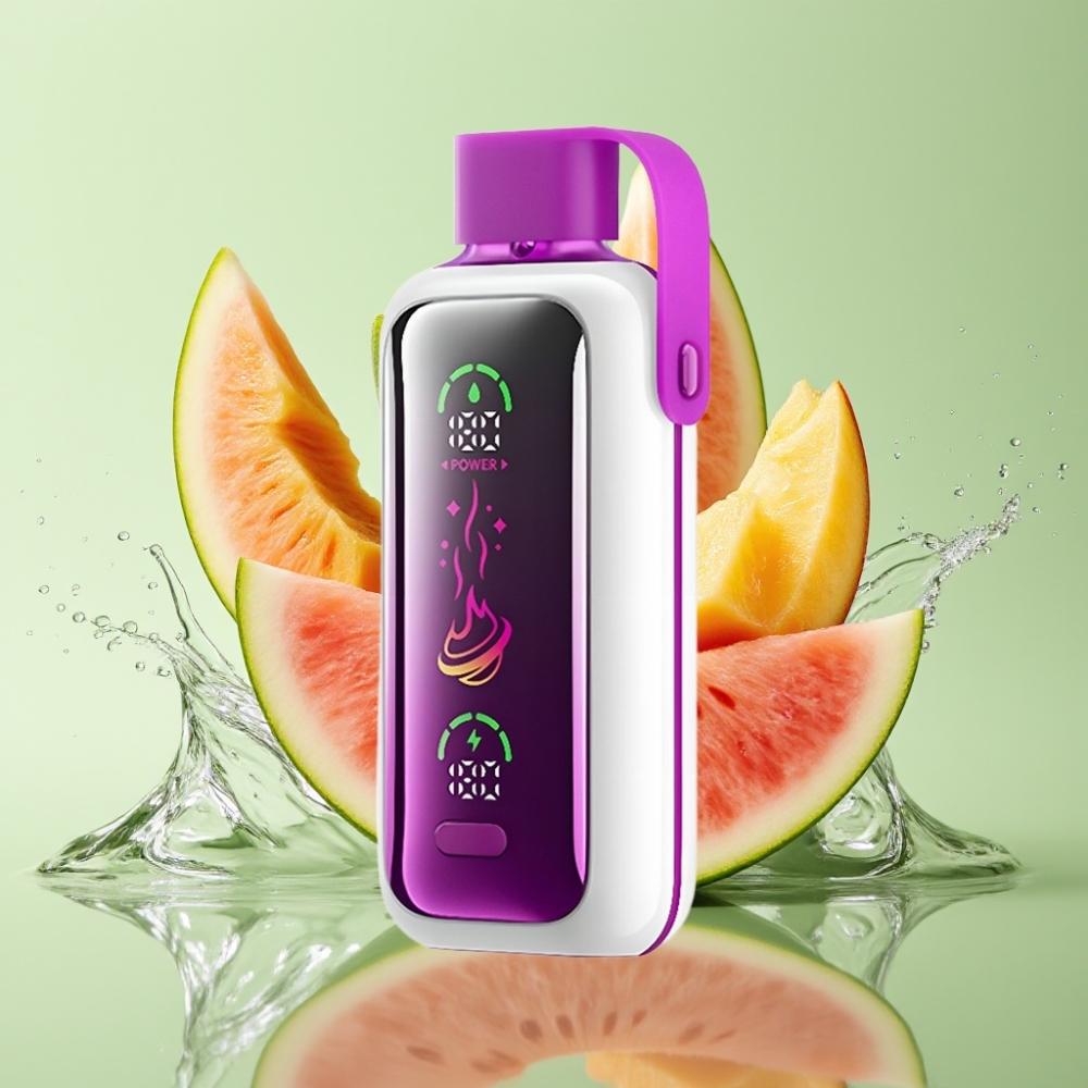 VOZOL Star 20000 Puffs Tela Espelho HD 2.2" Dual Mesh 650mAh Pêssego Manga Melancia