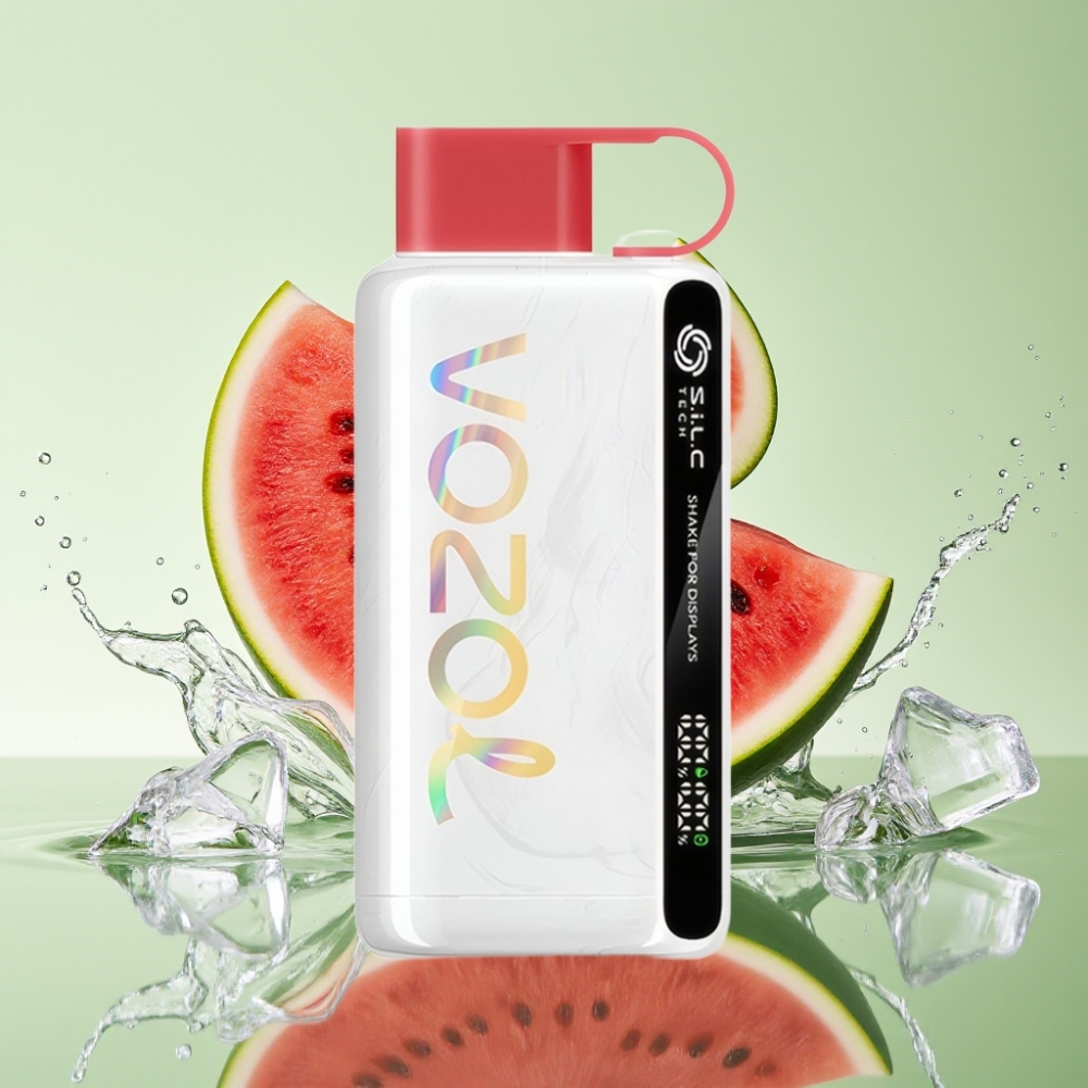 VOZOL STAR 9000/12000 Disposable Vape Melancia Gelada com S.i.L.C TECH, Recarga Rápida 30% e 650mAh