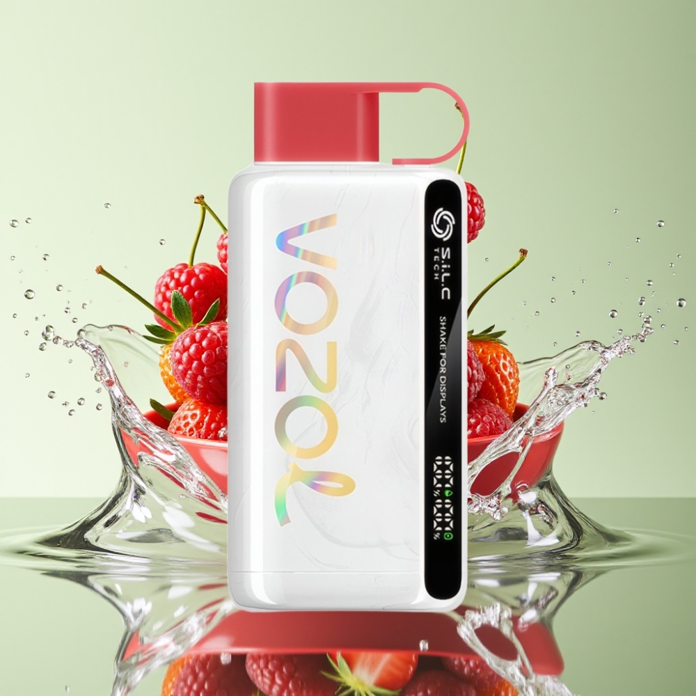 VOZOL STAR 9000/12000 Disposable Vape Morango Framboesa Cereja Reciclado Carga Rápida 650mAh