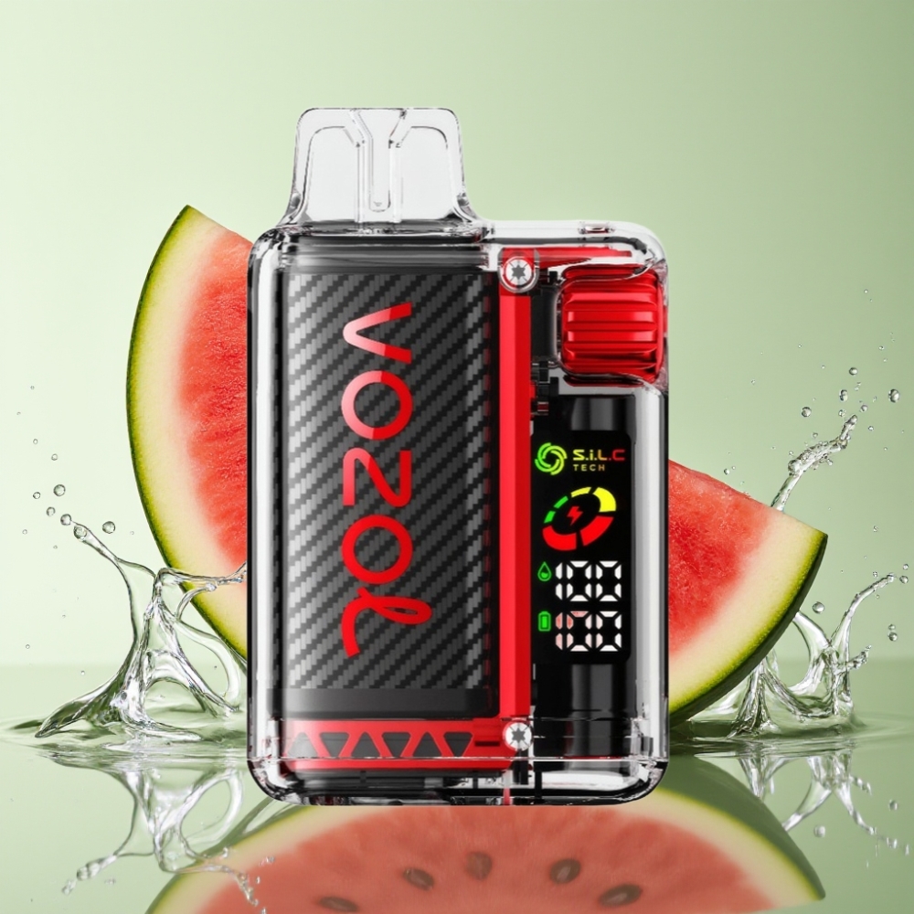 VOZOL Vista 20000 Puffs Bateria Recarregável 650mAh 2% Nicotina Tela OLED Sabor Framboesa Melancia