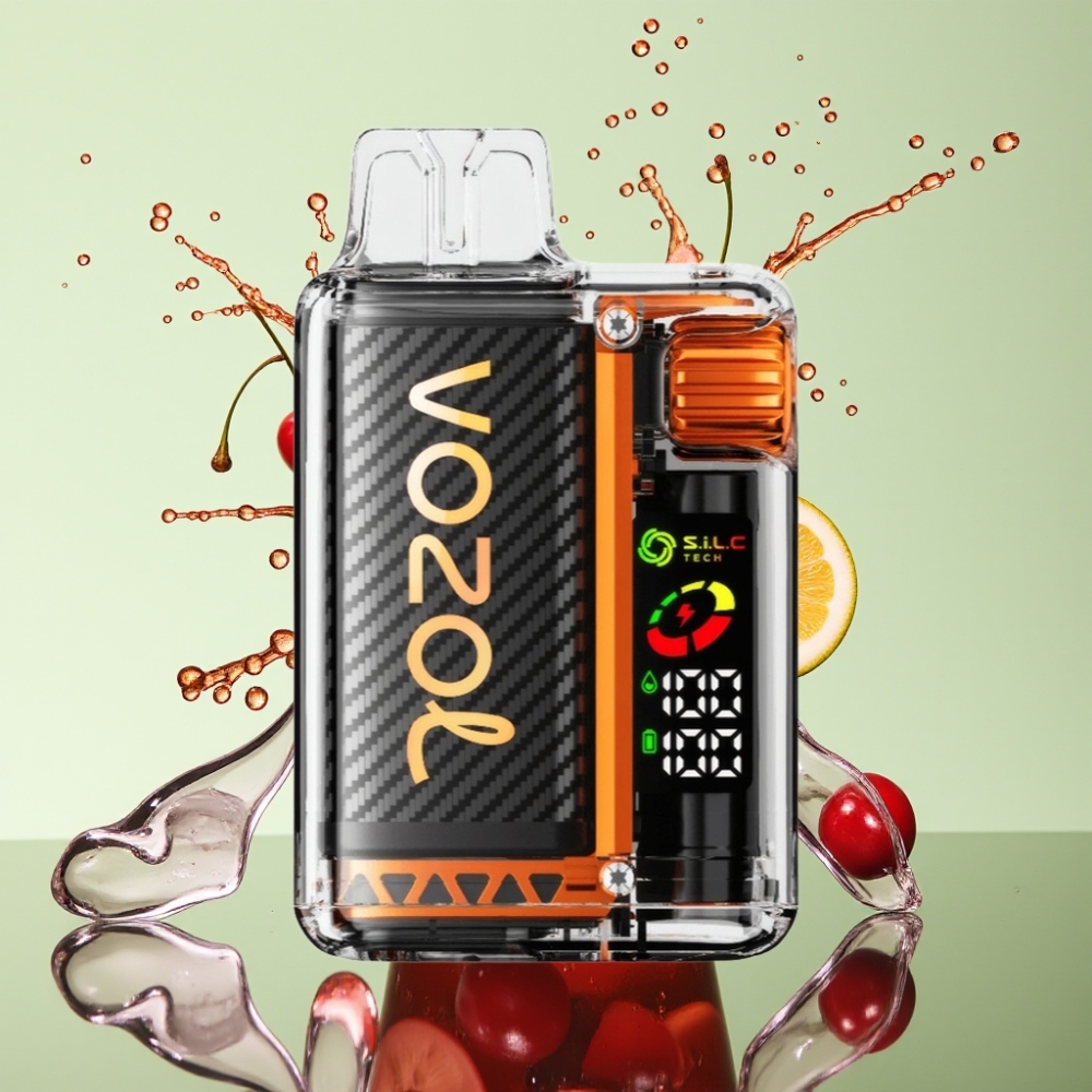VOZOL Vista 20000 Puffs Bateria Recarregável 650mAh Resistência Dual Mesh Sabor Cereja Cola