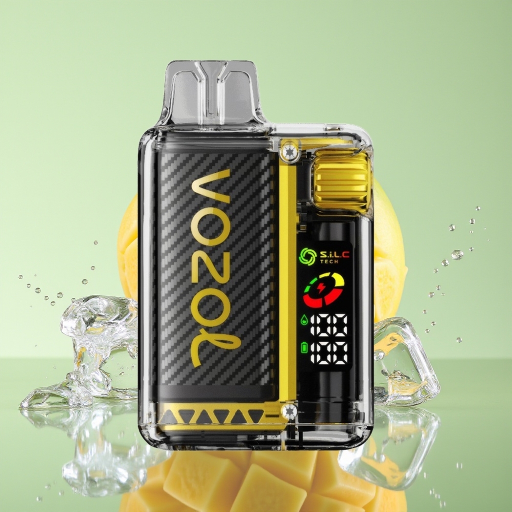 VOZOL Vista 20000 Puffs Bateria Recarregável 650mAh Tela OLED Sabor Manga Gelada