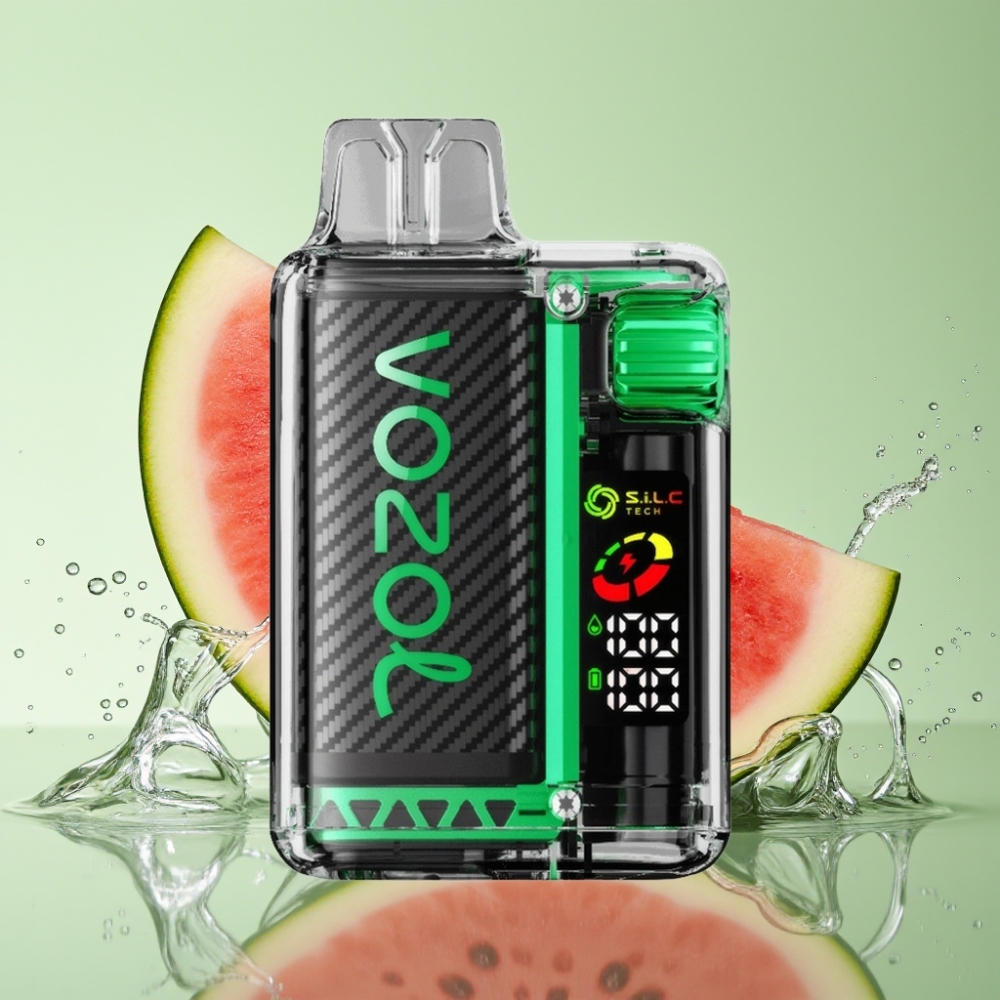 VOZOL Vista 20000 Puffs Recarregável 650mAh 2% Nicotina Tela OLED Sabor Chiclete de Melancia